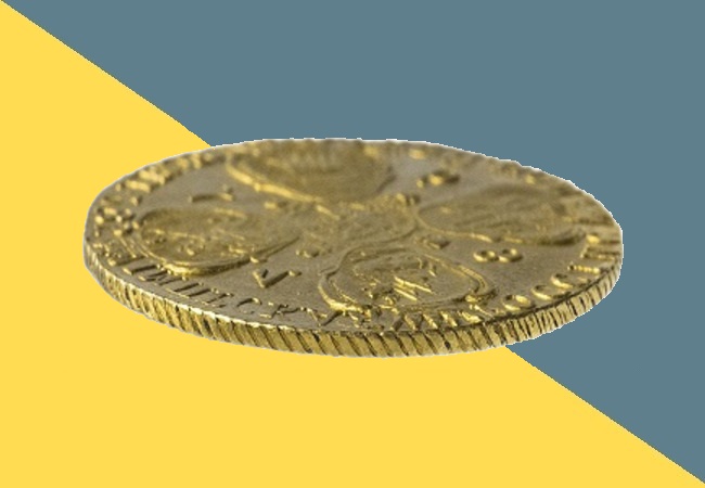 фото гурт монеты 10 рублей 1757 года работы Дасье